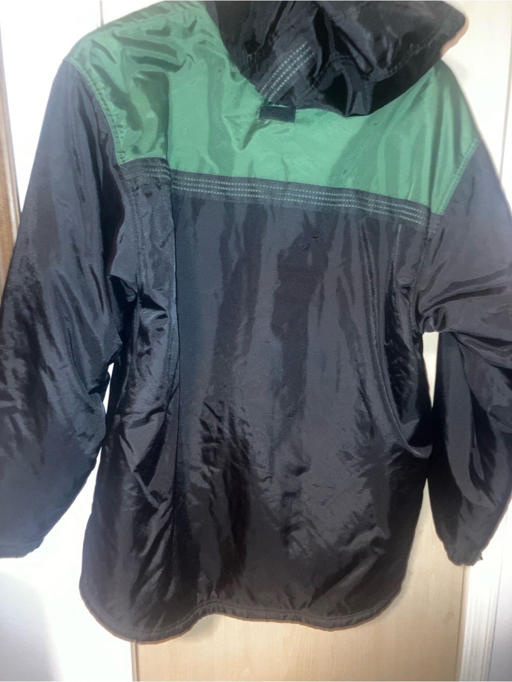 Vintage Adidas green & black long Men's  Hooded Jacket